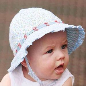 Lorikeet Bucket Hat for Infants - Wallaroo Hats for Girls - Blue / Red / White